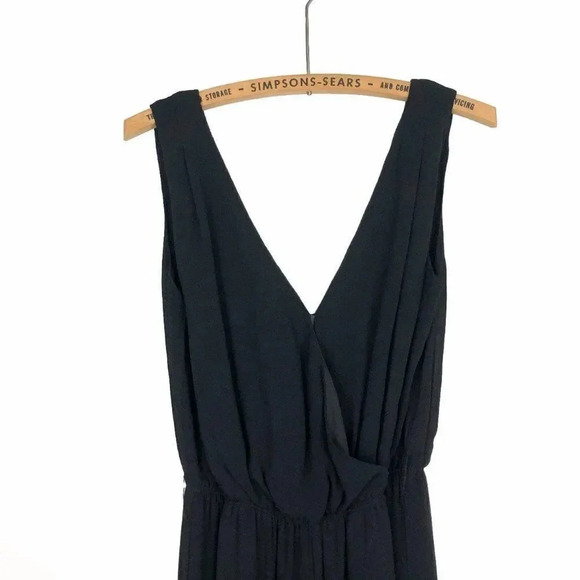 Aritzia Babaton Womens XS Wide Leg Cropped Black Jumpsuit Cocktail Formal Capri - Picture 3 of 5